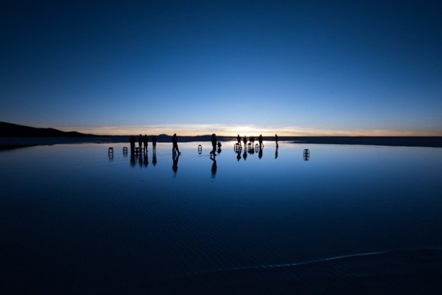 ウユニ塩湖の朝